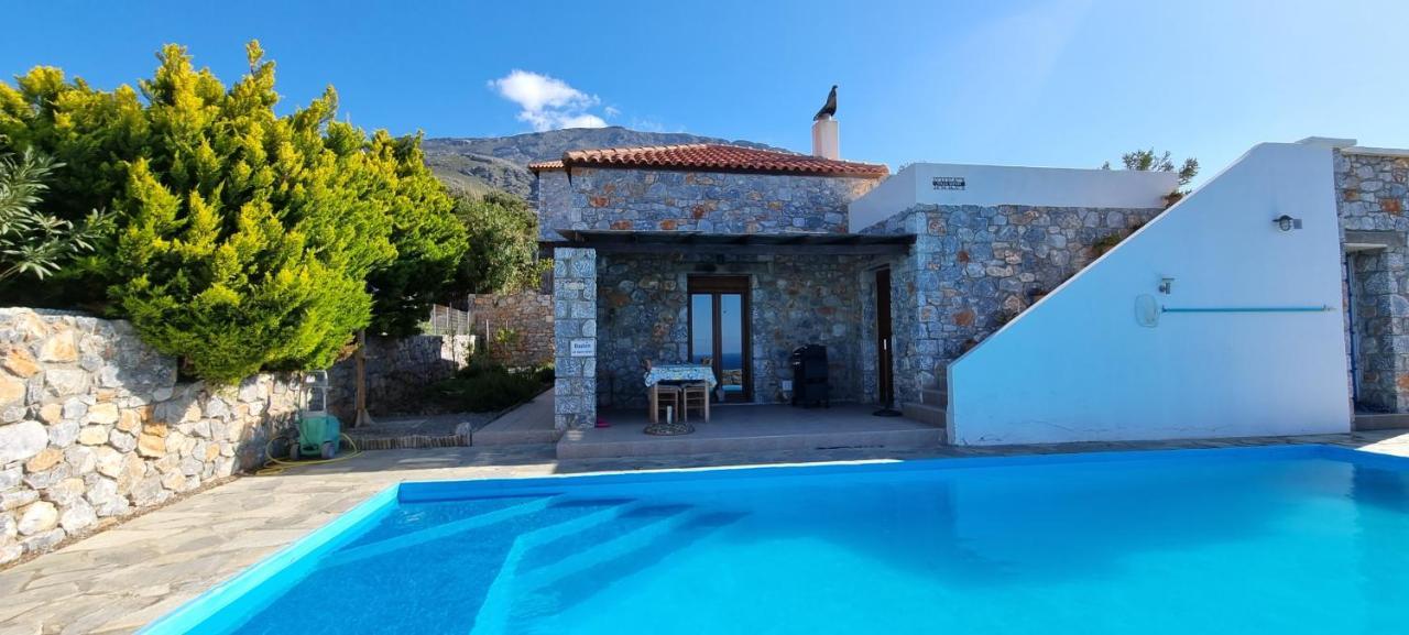 Villa Mavri Ruhige Private Pool Villa, Meerblick Agia Paraskevi  Exteriör bild