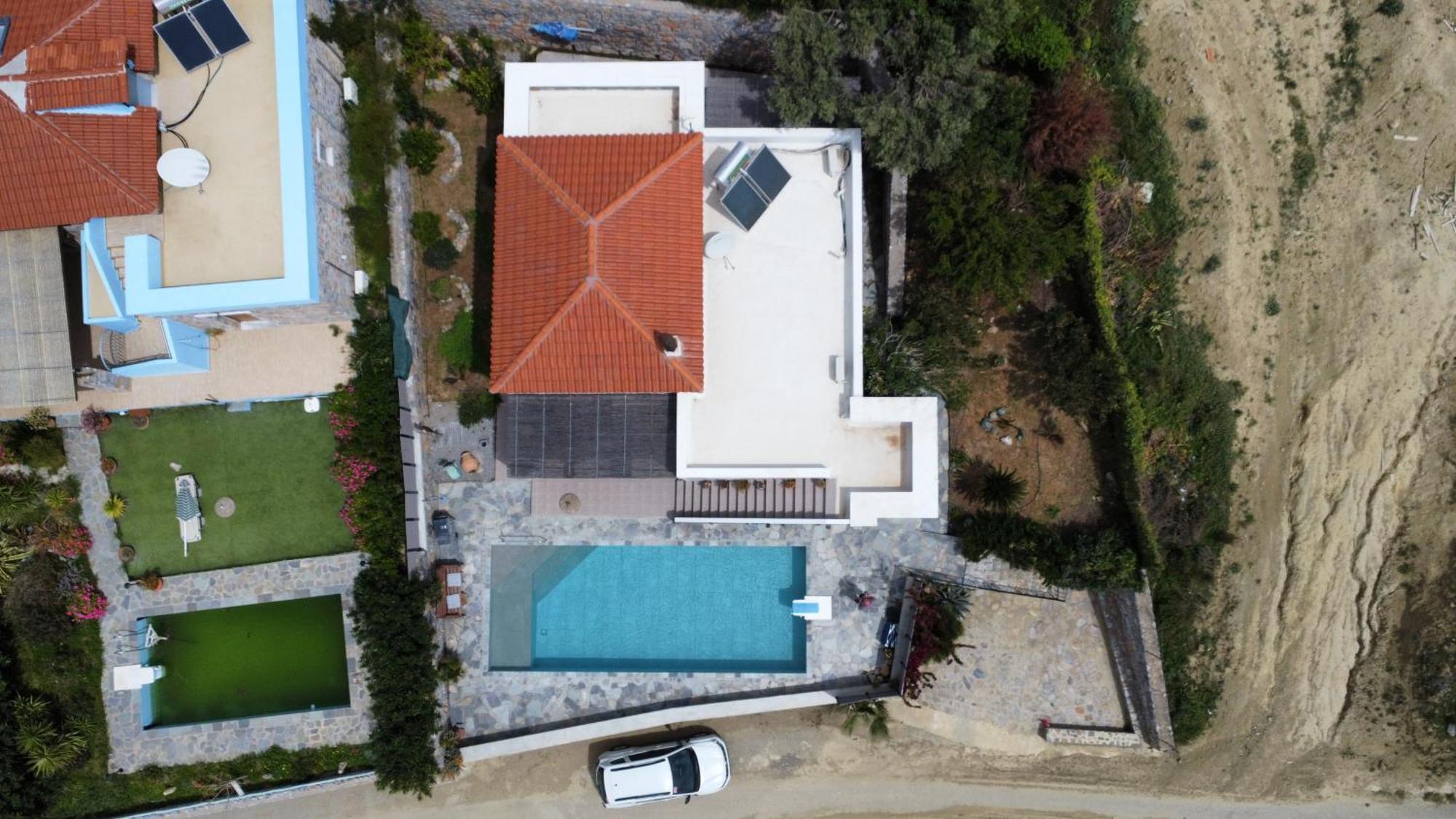 Villa Mavri Ruhige Private Pool Villa, Meerblick Agia Paraskevi  Rum bild